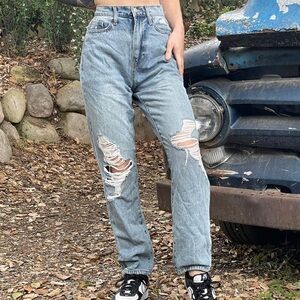 RSQ Girl’s High Rise baggy Ripped jeans Size 14p